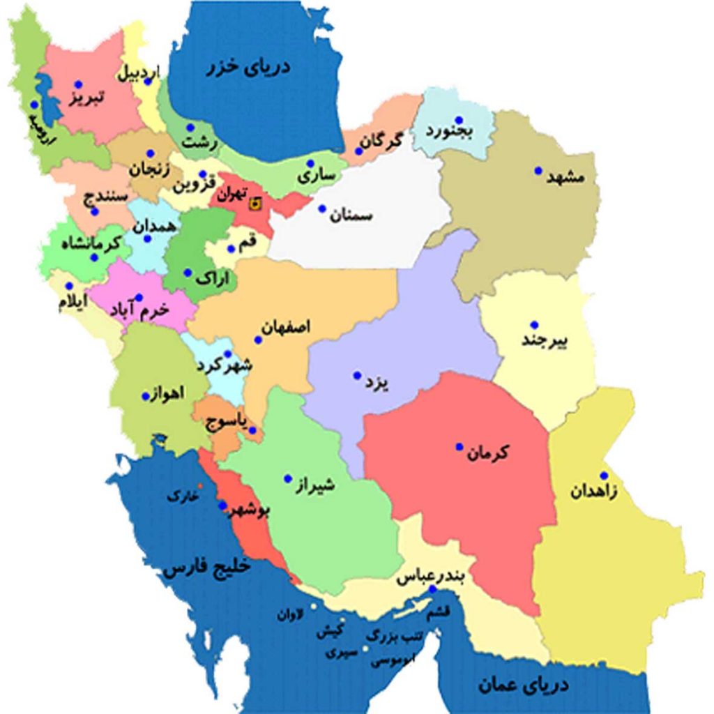 شیپ فایل استان های ایران – آکادمی علوم مکانی ایران